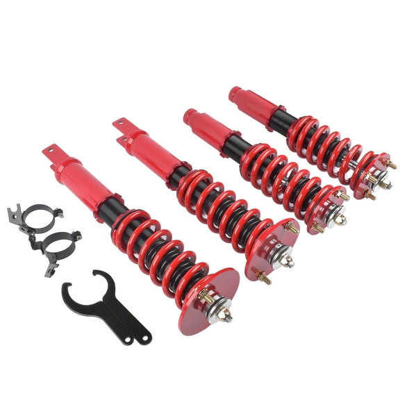 NEWZQ Coilover Spring and Shock Assembly for Acura CL Honda Accord Coupe Sedan 1990-1999 Red 4Pcs