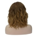 thumbnail image 5 of RightOn Brown Wig Short Curly Wavy Bob Wig Brown Wig for Women Dark Brown to Light Brown Wig Brown Hair Wigs with Wig Cap, 5 of 7