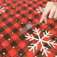 thumbnail image 4 of Waverly Inspirations Vinyl Tablecover With Flannel Backing, 6Ft Table, 72" x 30", Snowflake Red, 1 PK, 4 of 6