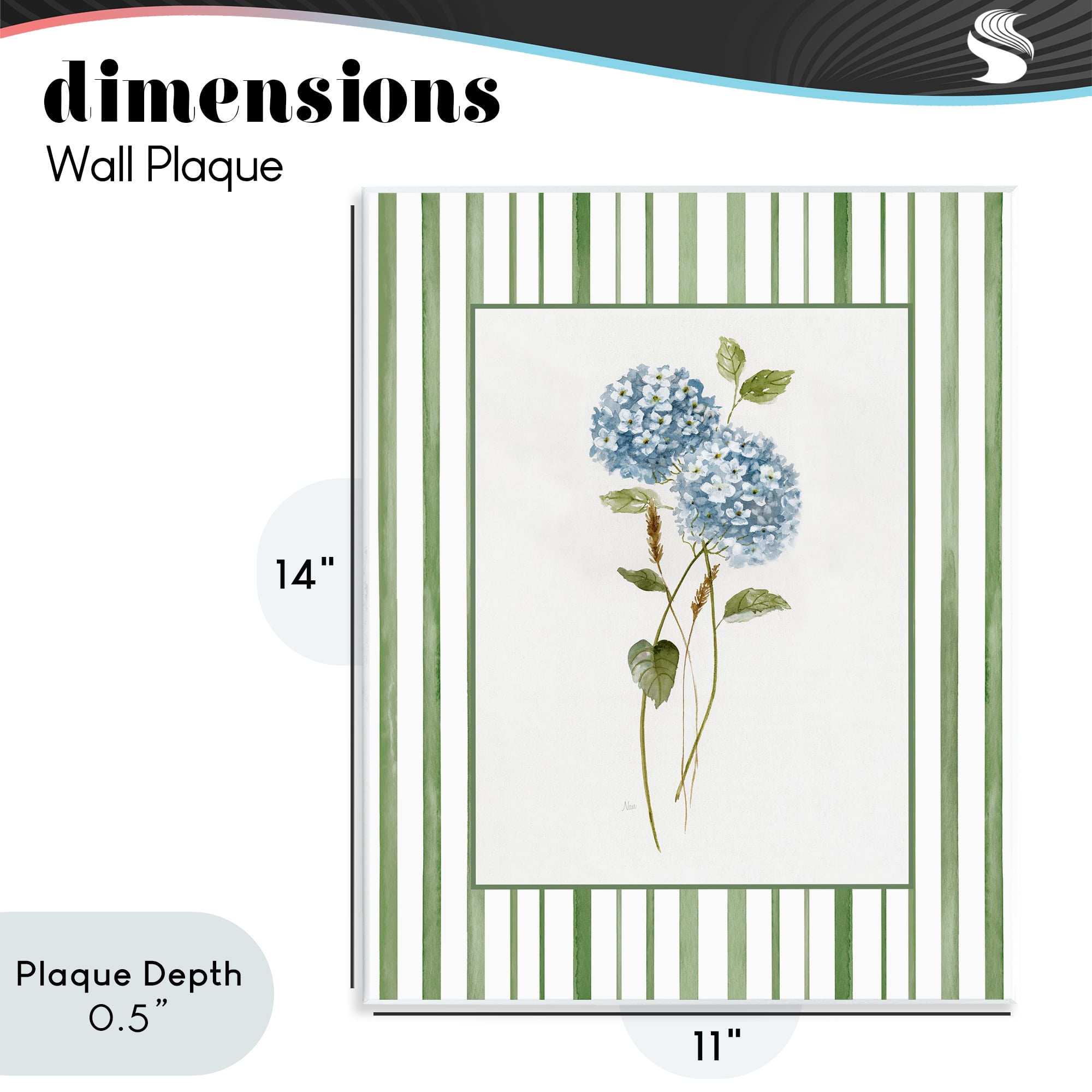 Stupell Industries Delicate Hydrangea & Dried Wheat Wall Plaque Art, design by Nan