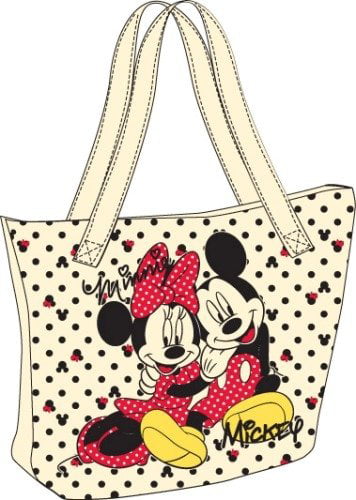 *CLOSEOUT^  Authentic Disney Parks Minnie Mouse Beige Large CANVAS Tote Bag 