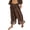 Z1 Coffee, variant on Women Lace Trim Long Bloomers BWASD Elastic Mid Rise Ruffle Pettipants Pantaloons Loose Fit Trousers Y2K Travel Vacation Capri Pants Summer 2026 New (White M)