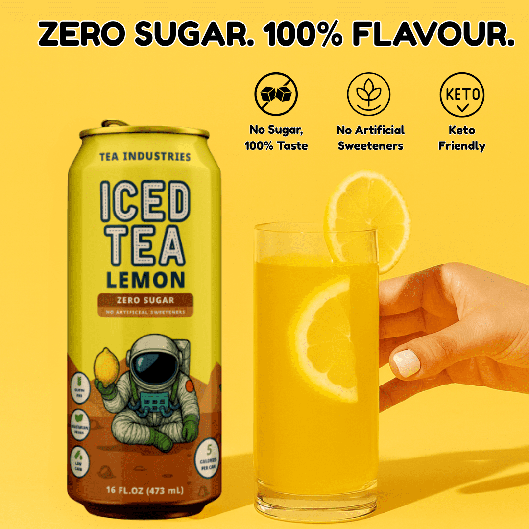 Tea Industries, Lemon Iced Tea, 16 Ounce, 12 Pack, Naturally