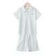 thumbnail image 2 of Odeerbi 5-16 Años Niños Niñas Pijamas de Algodón de Verano Solapa Manga Corta Tops Pantalones Cortos Conjunto Suave Estampado Ropa de Dormir Conjuntos de Pijama de Dos Piezas, 2 of 4