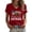 RedB&22#0507F, variant on Fabrcox 1776-2026 250 Anniversary USA Shirts Flag Print Short Sleeve 4th of July Women's Shirts Independence Day Celebration Freedom Patriotic Tunics Tops for Women