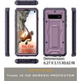 thumbnail image 2 of ArmadilloTek Vanguard Case Compatible with Samsung Galaxy S10 Military Grade Full-Body Rugged with Built-in Kickstand [Screenless Version] - Purple, 2 of 5