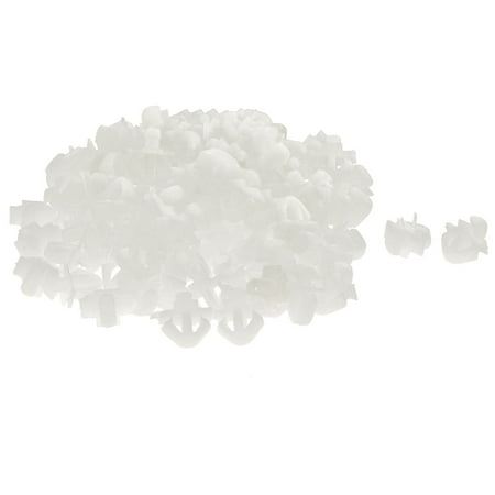 Buick Door Seals - Unique Bargains 100 Pcs White Plastic Door Seal Nail Rivet Trim Mat Clip for Buick