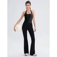 thumbnail image 6 of Women'S Halter Crop Top V Neck Workout Going Out Tank Top Sleeveless Backless Trendy Summer Camisole Black L, 6 of 8
