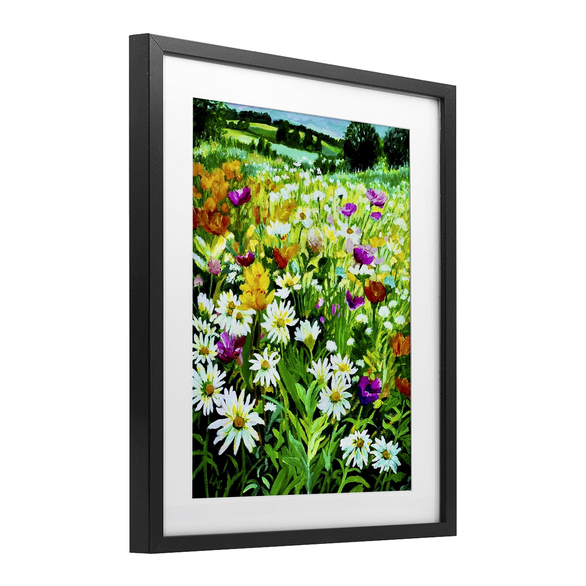 Stupell Industries Hillside Fusion Meadow Black Framed Print Under Glass, design by Lee Ann Zirbes