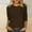 *Brown, variant on ClodeEU Womens Casual Lightweight 3/4 Sleeve Crewneck T Shirts Tops,Loose Fit Tunic Pullover Army Green,Womens Plus M