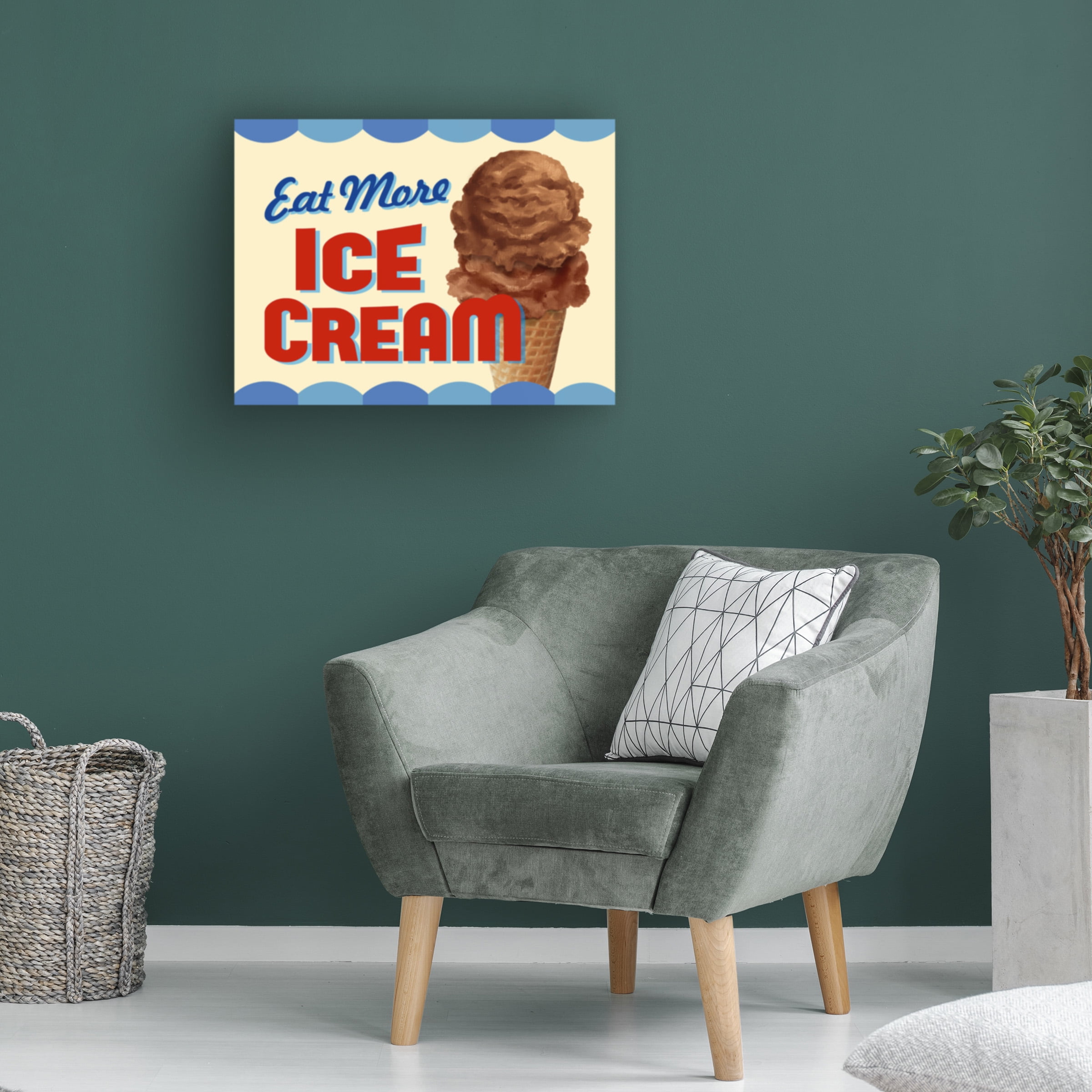 RetroPlanet 'Eat More Ice Cream 2' Canvas Art