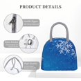 thumbnail image 4 of Easygdp Blue Christmas With Snowflakes Bolsa de Almuerzo Insulada Grande, Forro de Aluminio, Diseño Espacioso, a Prueba de Fugas, Ideal para Trabajo, Picnics, Viajes y Actividades al Aire Libre, 4 of 6
