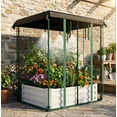 thumbnail image 1 of Galvanized Raised Garden Bed with Insect Screen & Self-Watering System – Rectangular Outdoor Planter Box for Vegetables, Herbs & Flowers – Durable, Rust-Resistant Metal – Beige, 120x90x30cm, 1 of 7