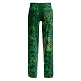 thumbnail image 5 of Domuza St Patricks Day Pajama Pants Men Shamrock Printed Elastic Waist Drawstring Home Trousers Soft Loose Fit Lounge Sleepwear with Pockets Turquoise XL, 5 of 5