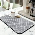 thumbnail image 2 of 2 Pack Washable Rubber Bohemian Vintage Floral Dish Drying Mats for Kitchen Counter Home Large Coffee Bar Pad Accessories and Decor for Utensils Stemware (2pcs 19.5''x12''), 2 of 3