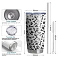 thumbnail image 6 of 20 Oz Paw Prints and Bones Coffee Tumbler Double Wall Insulated Stainless Steel Water Bottle | Metal Reusable Thermoses Flask with Cup Cap | Leak & Sweat Proof with Anti-Dust Lid, 6 of 7