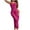 Hot Pink, variant on JSGEK Women Floral Lace Bodycon Midi Dress Spaghetti Strap Sheer Mesh Overlay Nightgown Lingerie Set for Special Occasion Black S