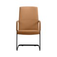 thumbnail image 5 of LeisureMod Evander Office Guest Chair in Acorn Brown Leather, 5 of 7