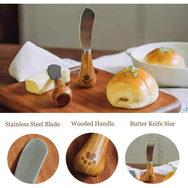 Cute Standing Butter Knife, Sturdy Mini Cream Cheese Spreader Knives,  Painted Wooded Handle Fruit Jam Condiment Corn Peanut Butter Spreading  Knifes For Sandwich Bread Toast - Temu
