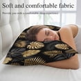 thumbnail image 5 of Black Golden Palm Leaf Pillow Covers, Linen Long Throw Pillow Case, Tropical Plant Modern Luxury Holiday Pillow Protector Decorative Cushion Cover for Living Room/Bedroom 12" x 20", 5 of 8