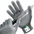 thumbnail image 1 of Un par de guantes anticortes de grado 5, protección anticortes de cocina de calidad alimentaria, guantes para talar, jardinería, pesca y carpintería M, 1 of 5