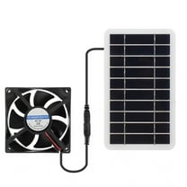 Slhenay Solar Powered Exhaust Fan, Portable 2W 5V Solar Panel Fan for Greenhouse, Chicken Coop, Shed Ventilation, Barn, Dog Houses, Attic, Pet Houses, Outside & Home