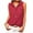 Red, variant on Sleeveless Women Solid Color Laple Button Down Casual Blouse Camisole With Pocket
