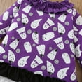 thumbnail image 6 of CONFREE Halloween Clothes Set for Toddler Girl Long Sleeve Cute Pumpkin Print Tops Pants 2Pcs Hallowmas Outfit Set Fall Clothing Set, 6 of 9
