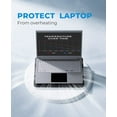 thumbnail image 3 of HV-F2056 15.6"-17" Laptop Cooler Cooling Pad - Slim Portable USB Powered (3 Fans), Black/Blue, 3 of 9
