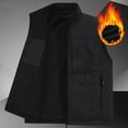 thumbnail image 2 of LIaqionyy Big and Tall Vest for Mens Fleece Lined Sleeveless Jacket Warm Winter Outerwear with Pocket, 2 of 7