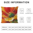 thumbnail image 6 of Nawypu Throw Pillow Covers Oil Painting Pretty Poppy Flower Cushion Pillow Case Home Decor Pillowcase 2pcs 22x22in, 6 of 6