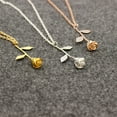 thumbnail image 4 of Jiaroswwei Pendant Chain Fashion Delicate Dainty Rose Flower Pendant Necklace for Women, 4 of 8