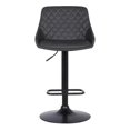 thumbnail image 1 of Armen Living Tabouret de Bar Moderne en Faux Cuir Réglable Noir et Gris, 1 of 5