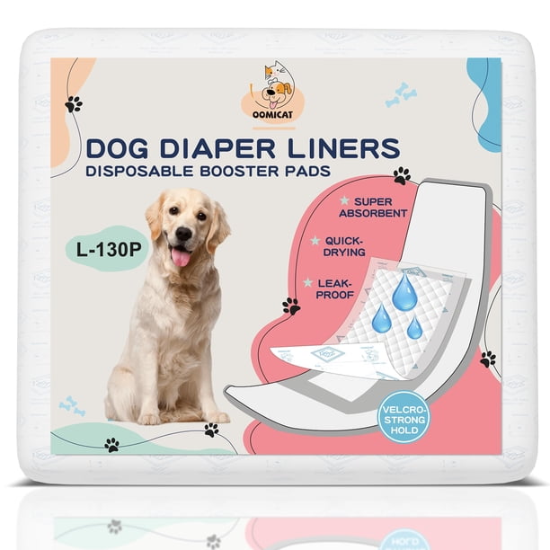 Forros para Pañales de Perro OOMICAT Grande 130 Unidades Súper Absorbentes