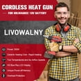 thumbnail image 3 of Portable 18V Cordless Heat Gun for Milwaukee m18 Battery with LCD Display and Variable Temperature for Shrink Tubing, Crafts (No Battery), 3 of 8