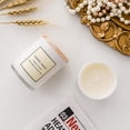thumbnail image 4 of Vaso de vidrio blanco neutro sin logotipo con tapa de madera, caja de regalo con cinta para velas aromáticas, cera de soja, aromaterapia para uso doméstico, 4 of 5