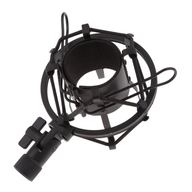 Montura de impacto de micrófono para micrófono de diámetro 45 mm-50 mm ajustable Negro-4.5cm perfke Microchip Shock Mount