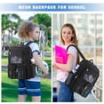thumbnail image 4 of Soda Candy Mesh Backpacks for School Heavy Duty See Through Net Bookbag Semi-Transparent Net Back Pack for Beach, Work, Black, 4 of 9