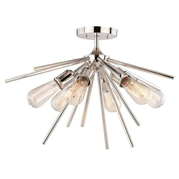 24 in. Estelle Semi - Flush Mount, Polished Nickel