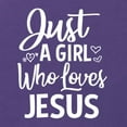 thumbnail image 5 of Wild Bobby Just A Girl Who Loves Jesus Inspirational/Christian Women Tri-Blend Racerback Tank Top, Purple Rush, X-Large, 5 of 5