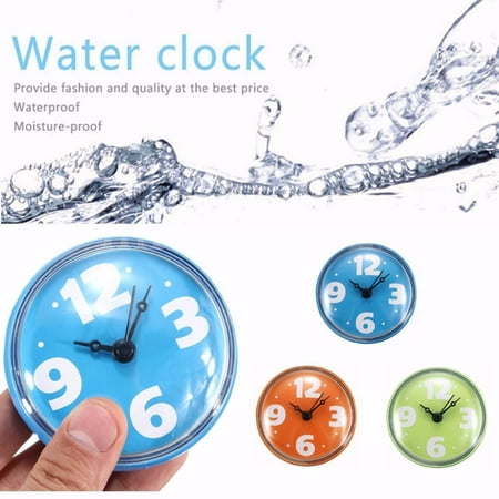 Glass Clock Replacement Dome Waterproof Suction Cup Sucker Wall Clock Kitchen Bathroom Bath Shower for Ceramics Mirror Glass ()