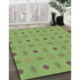 thumbnail image 3 of Ahgly Company Machine Washable Indoor Round Transitional Olive Drab Green Area Rugs, 7' Round, 3 of 7