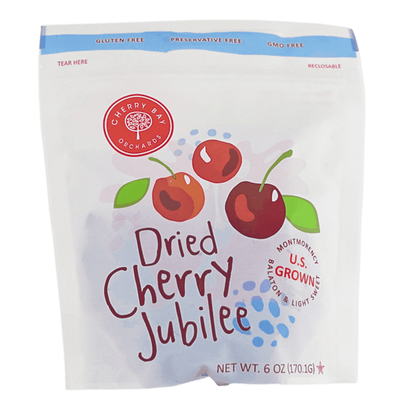 Cherry Bay Orchards Dried Cherry Jubilee case of 6 - 6 oz resealable bags