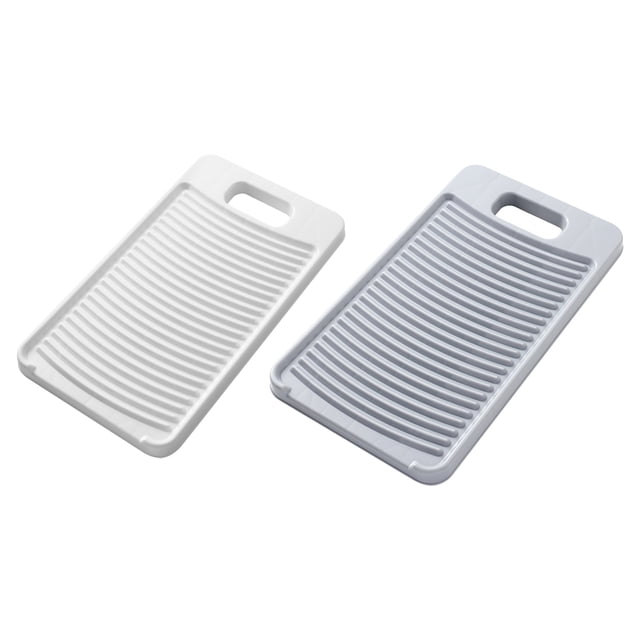 2 Pcs Planche à Laver Rectangulaire en Plastique pour Lessive Design Épais Usage Domestique