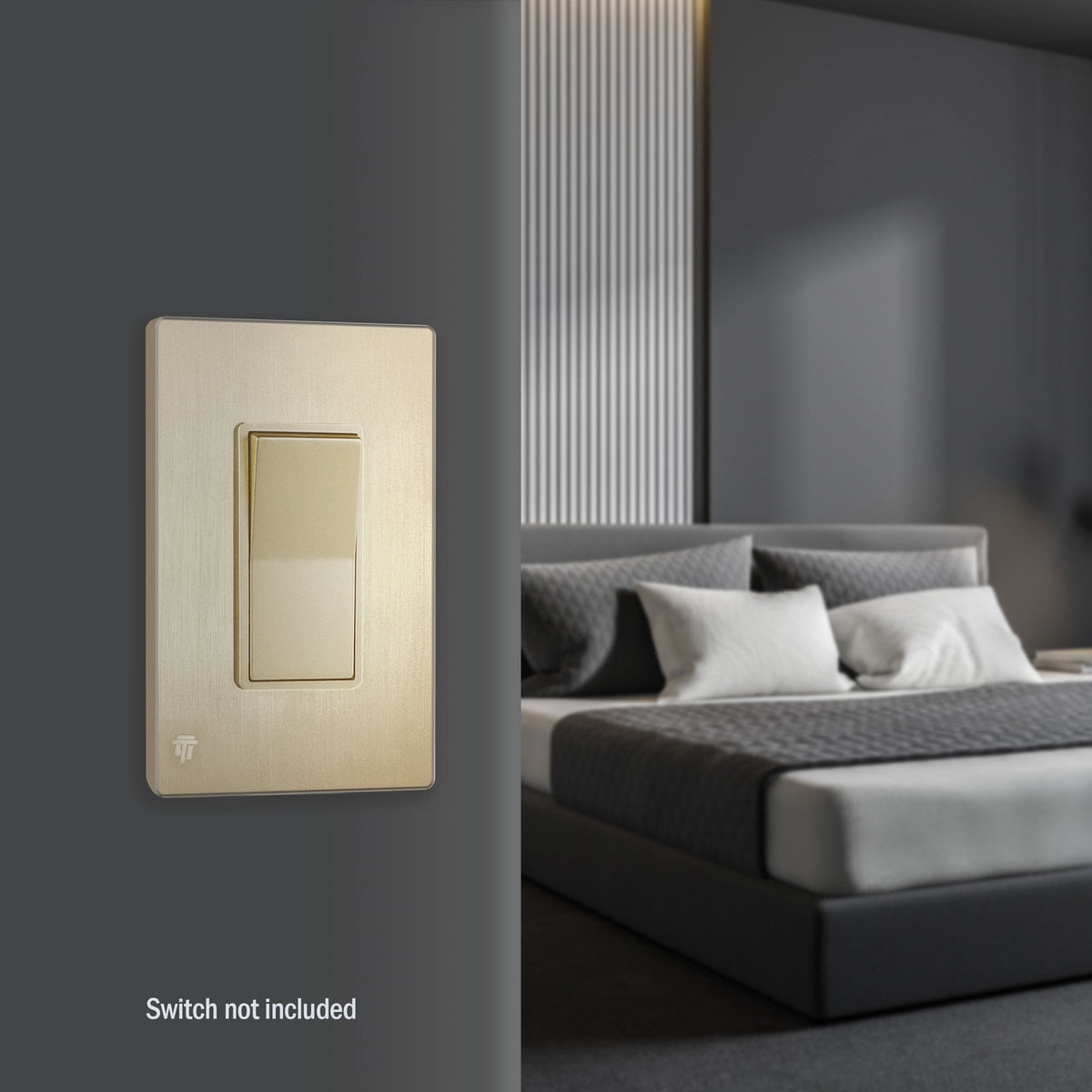 ENERLITES Gold Screwless Decorator Wall Plate, Child Safe Outlet Cover, Elite Series, Size 1-Gang, Unbreakable Polycarbonate Thermoplastic, SI8831-BGD, Brushed Gold (10 Pack)