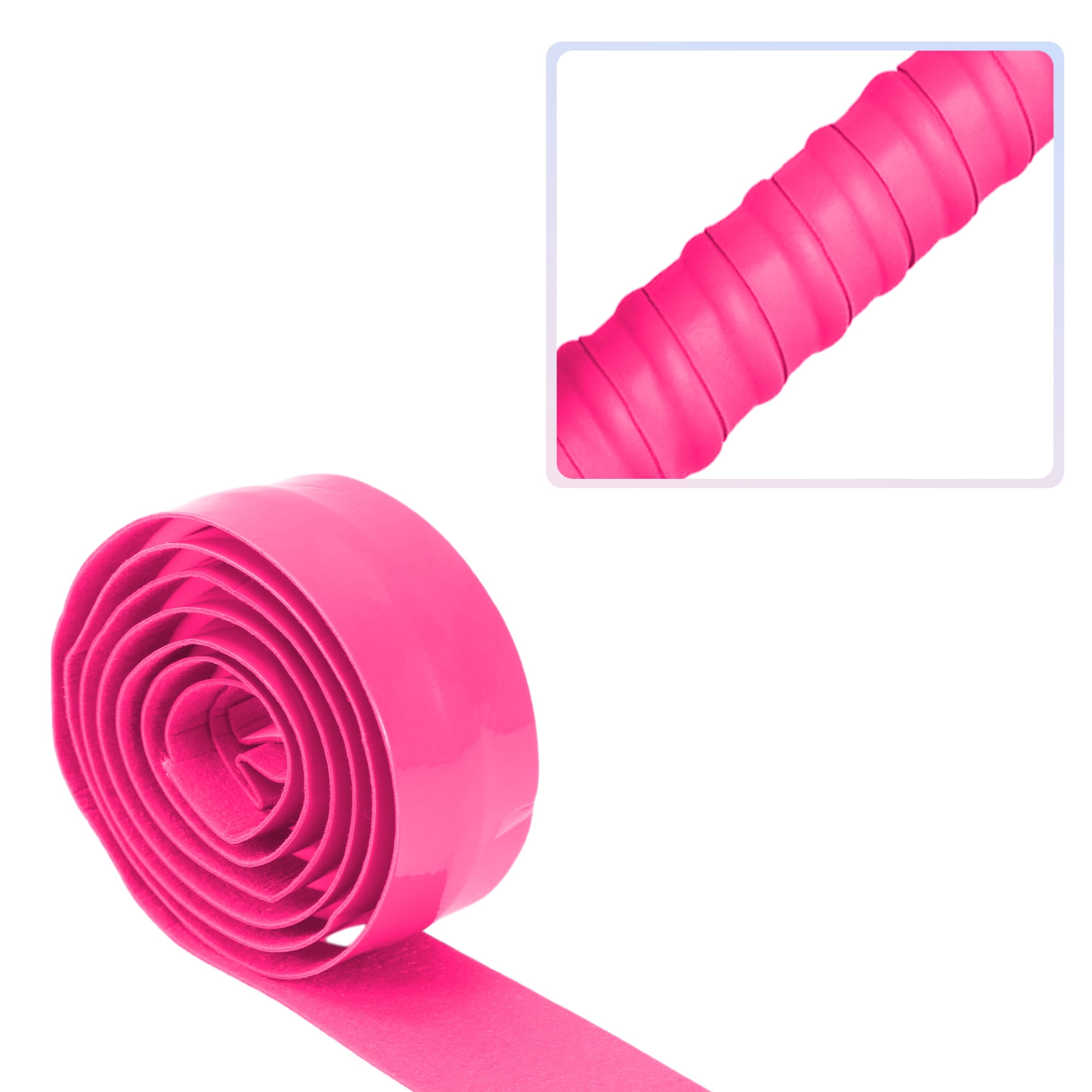 Unique Bargains 2 Pcs Tennis Racket Grip Tape Dry Overgrip Tape Deep Pink