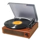 thumbnail image 1 of Reproductor de discos de vinilo Tocadiscos Bluetooth con 2 parlantes incorporados Reproductor de LP vintage de 3 velocidades, compatible con Bluetooth en salida RCA Entrada auxiliar Conector, 1 of 5