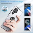 thumbnail image 4 of Hidden Series Galaxy S22 Ultra Case, [Heat Dissipation][No Fall-Off Kickstand] 360°Metal Ring, Military Grade Shockproof Protective Phone Case for Samsung Galaxy S22 Ultra, Silver, 4 of 15