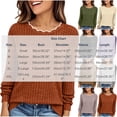 thumbnail image 3 of Bxsruta Womens Sweaters Scalloped Neck Long Sleeve Ribbed Knit Pullover Casual Tops, 3 of 8