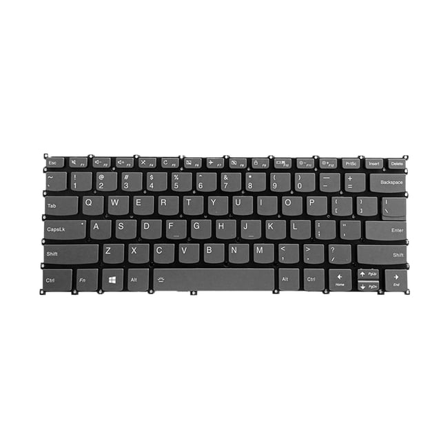 Teclado de repuesto para portátil con retroiluminación gris Baoblaze 14 Iil Arr 2019 Yoga S540-14Aip